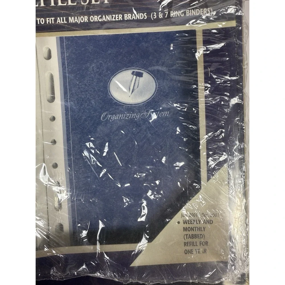 Vintage At-A-Glance 2001 Weekly Monthly Planner Refill Set w/ Calculator NIB